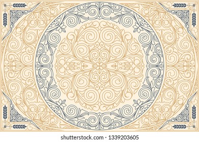 Decorative ornate retro design