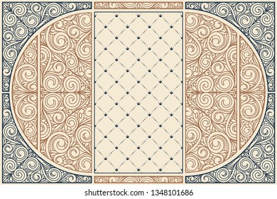 Decorative ornate retro design