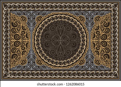 Decorative ornate retro design blank