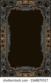 Decorative ornate retro design blank card