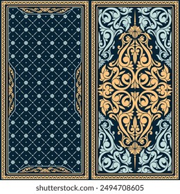 Decorative ornate retro design blank card