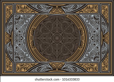 Decorative ornate retro design card