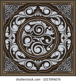 Decorative ornate retro design card