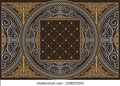 Decorative ornate retro design card