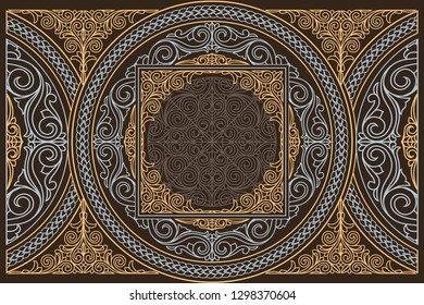 Decorative ornate retro design card