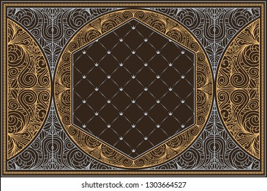 Decorative ornate retro design card