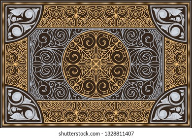 Decorative ornate retro design card