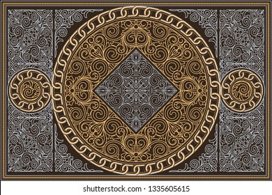 Decorative ornate retro design card