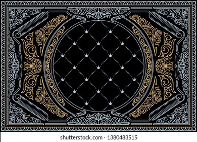 Decorative ornate retro design card