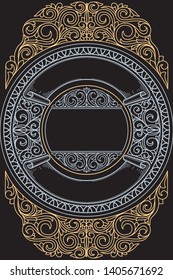 Decorative ornate retro design card