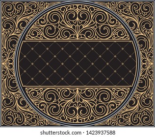 Decorative ornate retro design card
