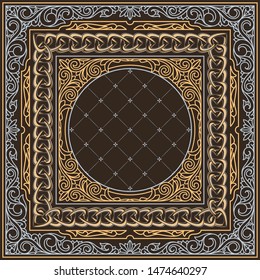 Decorative ornate retro design card