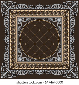 Decorative ornate retro design card