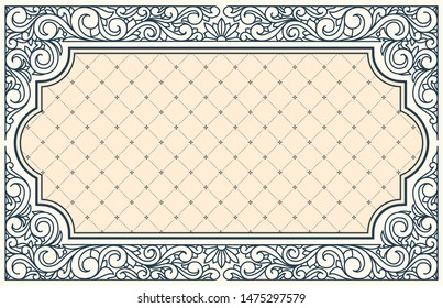 Decorative ornate retro design card