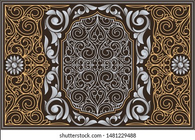 Decorative ornate retro design card