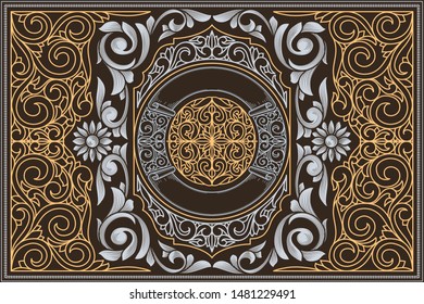 Decorative ornate retro design card