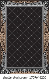 Decorative ornate retro design card