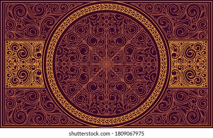 Decorative ornate retro design card