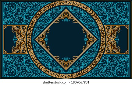 Decorative ornate retro design card