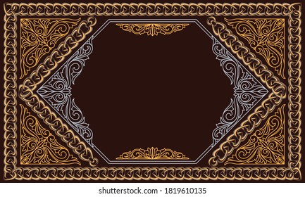 Decorative ornate retro design card