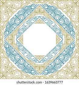 Decorative ornate vintage design blank card