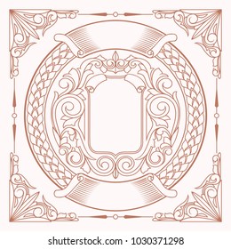 Decorative ornate vintage emblem