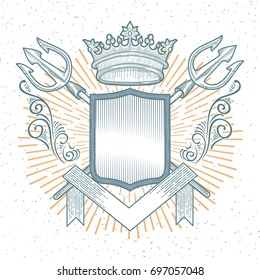 Decorative ornate vintage emblem