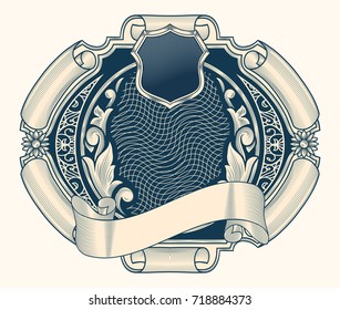 Decorative ornate vintage emblem