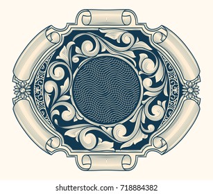 Decorative ornate vintage emblem