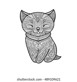 Decorative outline of cat