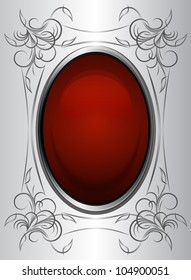 Decorative oval frame