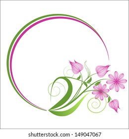 decorative oval frame for design in vintage styled 