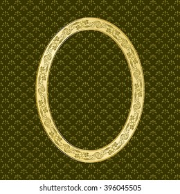 Decorative oval frame for portrait.