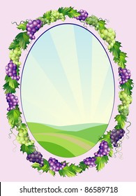 decorative oval grapes border