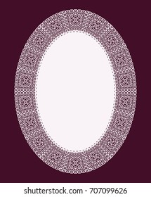 decorative oval vintage frame on a dark background