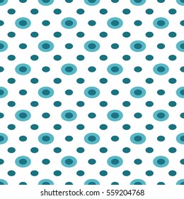 Decorative ovals. Seamless pattern. Blue on a white background. Suitable for packing, Wallpaper, printing, cosmetics, Soaps. Vector illustration