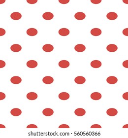 Decorative ovals. Seamless pattern. Red on a white background. Suitable for packing, Wallpaper, printing, cosmetics, Soaps. Vector illustration