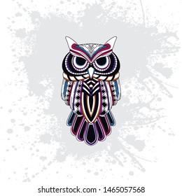 decorative owl from rousing pattern color