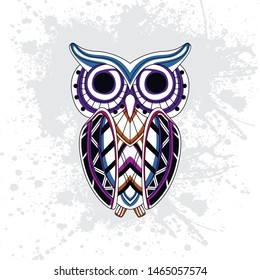decorative owl from rousing pattern color
