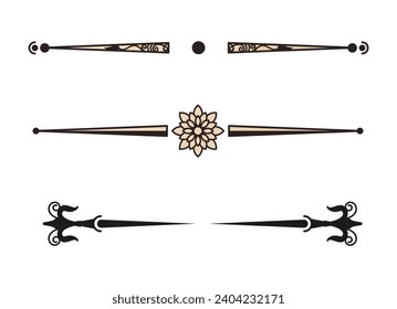 Decorative page dividers set element