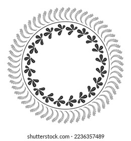 Decorativo diseño de motivos florales de paisley y adorno artístico