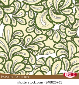 Decorative paisley seamless pattern.