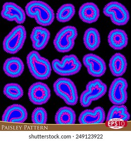 Decorative paisley seamless pattern.