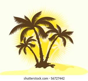 Decorative palms. EPS10