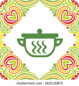 Decorative pan and pattern background. Vector illustration