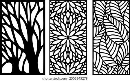 Decorative panel, geometric panel, Pattern for laser ,router , fiber, cnc Decorative, files for wood ,cnc patterns ,Wall Stenci, decoratice laser cutting