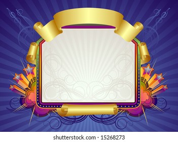 The decorative panel for an inscription