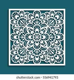 Decorative Panel Lace Pattern Elegant Square Stock Vector (Royalty Free ...