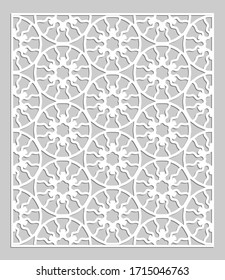 Panel decorativo para corte láser. Ornamento geométrico para invitación de boda, sobre, tarjetas de felicitación o de negocios, Plantilla para corte de papel, impresión, grabado de madera, metal. Fabricación de estenosis