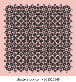 Decorative panel for laser cutting. Modern classic pattern. The ratio is 1: 1. Vector illustration.